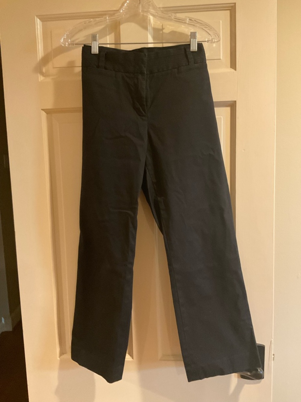J.Crew City Fit Stretch Black Ankle Pants Size 10 Cropped Career Work 25” Inseam